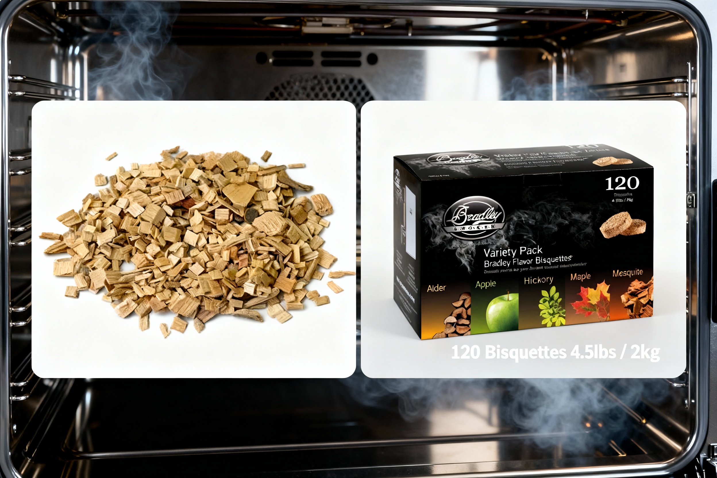 Rookmot ,Rookhout en Bisquettes